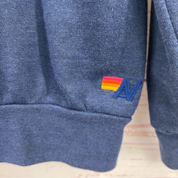 Aviator Nation All Seasons Navy Mountain Crew Pullover Fleece Sweatshirt - Picture 5 of 6